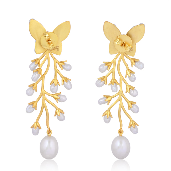 Butterfly Pearl Vines Earrings - Image 3