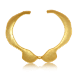 Luxury Matte Gold Collar Necklace for women , statement jewlery by Artita Gallery