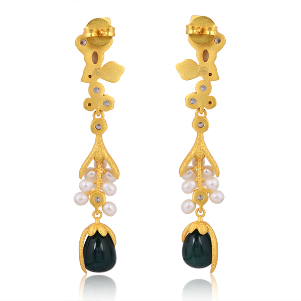 Jade Blossom Earrings - Image 3