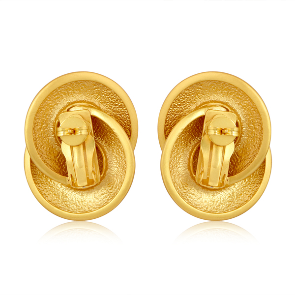 Eternal Loop Gold Earrings- Minimal Spiral god stud earrings