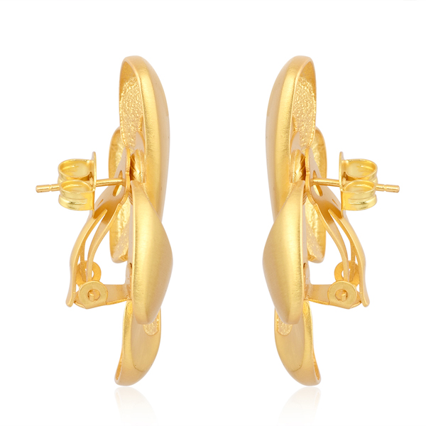 Eternal Loop Gold Earrings - Minimalist spiral gold stud earrings