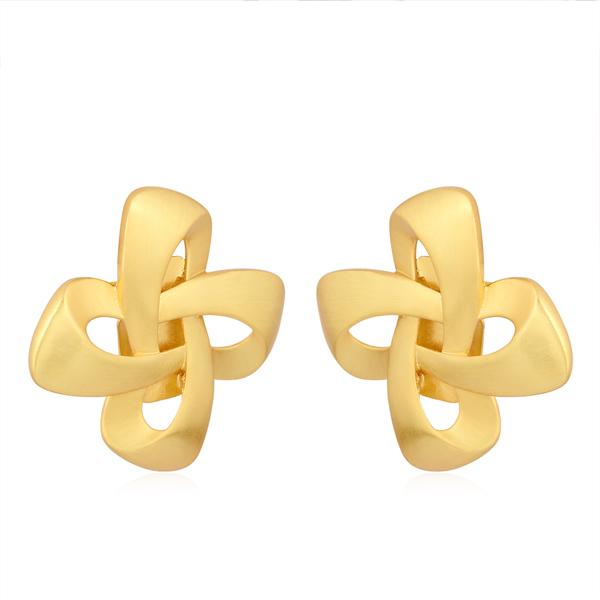 Golden Clover earrings in 18k gold-plated brass