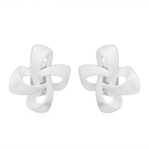 Silver Clover Earrings in silver plated brass