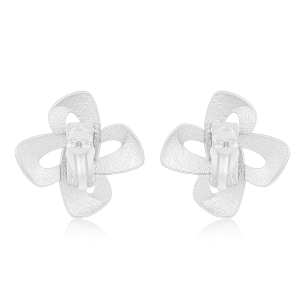 Silver Clover Earrings in Silver plated brass