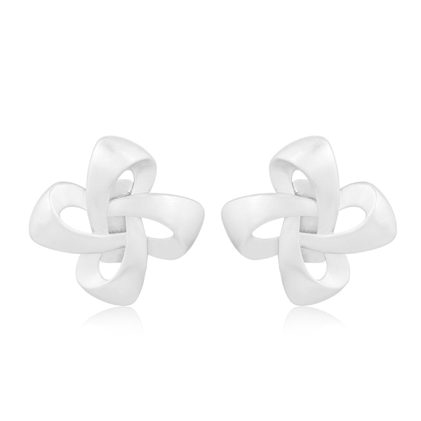 Silver Clover Earrings in silver plated brass
