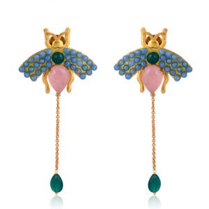 Artita Gallery Bee Harmony Rose Quartz, Green Onyx and Blue Chalcedony