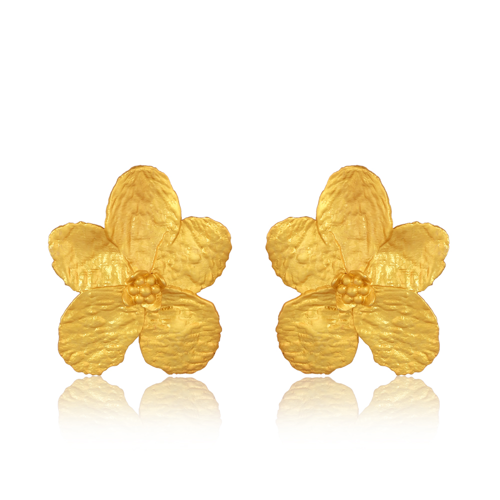 Golden Bloom Earrings in 18k Gold plated brass by Artita Gallery